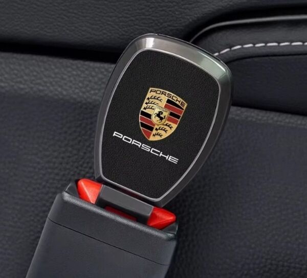 ポルシェ PORSCHE シートベルト延長 バックルエンブレム 911 930 991 992 718 マカン カイエン ケイマン
