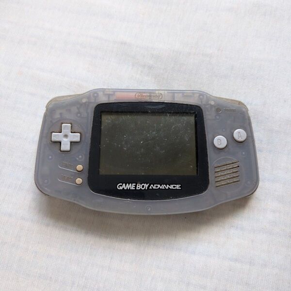 ☆ ゲームボーイアドバンス 本体 クリア 液晶あり ラバーあり ボタンあり 任天堂 GBA