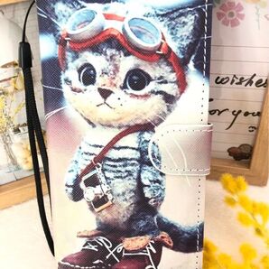 iPhone 16 ケース カバー 手帳型 全面保護 かわいい 猫ちゃん カード収納 スタンド機能 ストラップ付き 便利