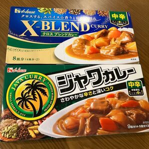 ハウス食品 ジャワカレー&クロスブレンドカレー 中辛 2個ずつ4点セット