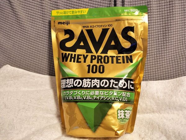 【新品・即日発送】ザバス(SAVAS) ホエイプロテイン100 抹茶風味 980g × 1袋
