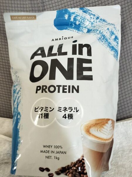 【新品・即日発送】アンビーク オールインワン プロテイン カフェシリーズ ホエイ カフェオレ風味 1kg AMBIQUE