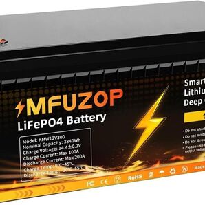 MFUZOP LiFePO4リン酸鉄リチウムイオンバッテリー 12V300a新品未開封品