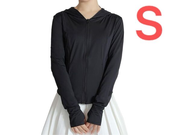 レディース ラッシュガード 冷感素材 UPF150+ UVカットS ブラック