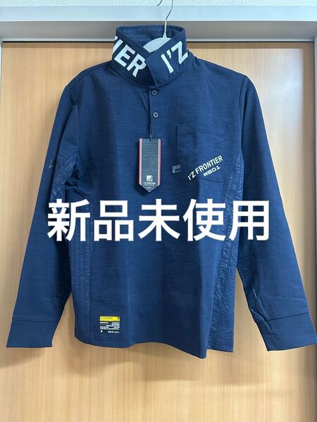 アイズフロンティア ポロシャツ 長袖 作業服 ネイビー S