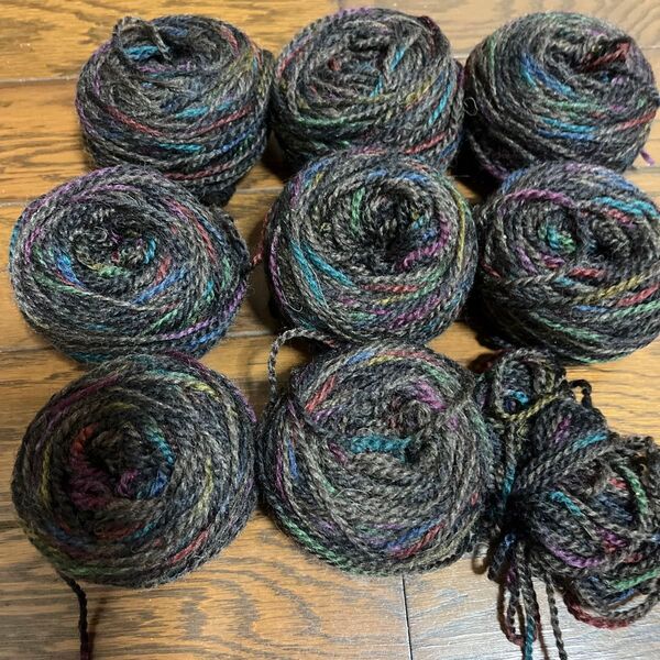 野呂英作毛糸 一輪 316g 8玉弱 毛、アルパカ、絹