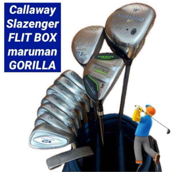 【maruman】ゴルフクラブ 11本フルセット キャディバッグ等おまけ付 メンズ Callaway キャロウェイ 初心者 男性用
