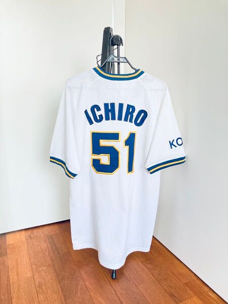 イチロー ユニフォーム オリックス 当時物 オリックスブルーウェーブ ホーム 51 刺繍 メンズ フリーサイズ ユニホーム
