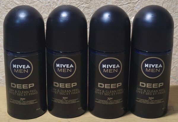 NIVEA MEN Deep 制汗剤 ロールオン 4個セット