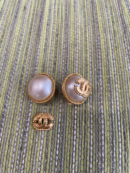 CHANEL シャネル イヤリング ヴィンテージ アクセサリー ゴールド ゴールドカラー フェイクパール 95A ココ