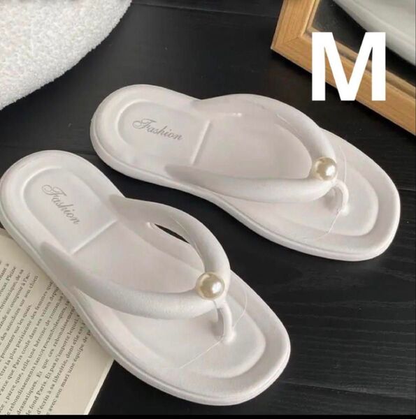 新品 レディース サンダル 白 ホワイト M 23.0 23.5 24.0 人気 夏 海 フェス かわいい