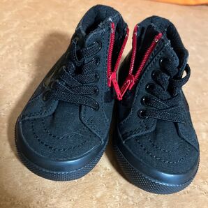 【vans】子供靴 2足セット 黒 ファスナー付き 12cm