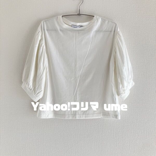 AZUL BY MOUSSY マウジー ブラウス トップス 半袖 七分袖 S ホワイト 白