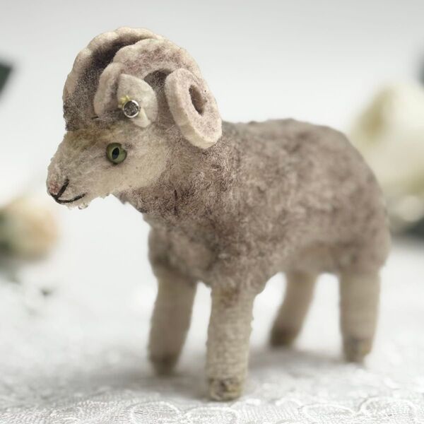 送料無料★シュタイフ★Ram Wotan 12cm★ラムのウォータン/アリエス/ひつじ/牡羊★ビンテージ★Steiff