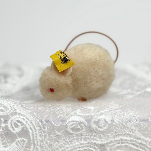 送料無料★シュタイフ★Woolen Mouse 4cm オールID★ぽんぽんマウス/ネズミ/アルビノ/鼠★ビンテージ★Steiff