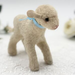 送料無料★シュタイフ★Lamby 14cm★ヒツジのランビー/ひつじ/羊/ラム★ビンテージ/アンティーク★Steiff