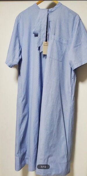 25SS新作 無印良品 婦人 涼感 半袖シャツワンピース Lサイズ