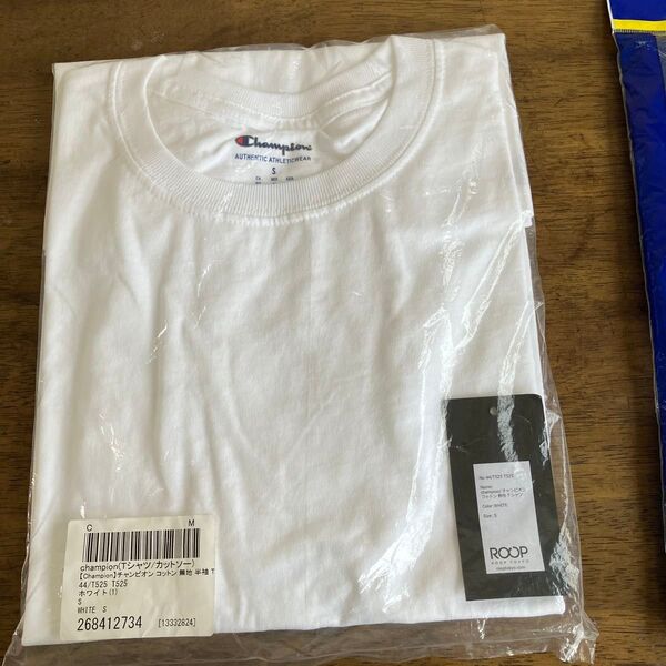 Champion チャンピオン コットン 無地 半袖Tシャツ S ホワイト 未使用