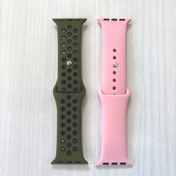 【2個セット】アップルウォッチバンド シリコン製ベルト /38/40/41mm対応 スポーツバンド 防水・撥水加工(Sサイズ)