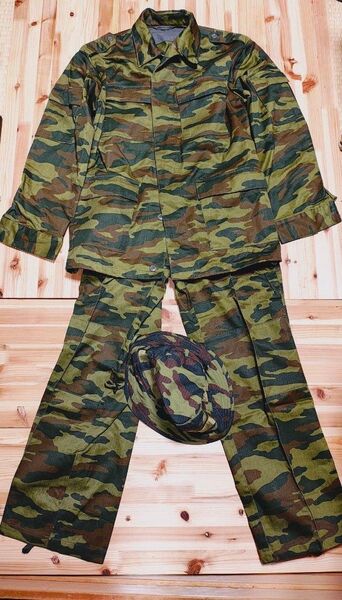 ロシア軍フローラ迷彩服 サイズ48-2 上下+ブーニーハットサイズ58セット