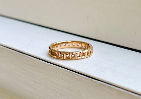 新品仕上げ Tiffany&Co. ティファニー Tトゥルーナローリング K18PG トゥルーナロー リング 7号