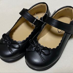 フォーマルシューズ ベビーシューズ キッズ 黒 リボン 14㎝ 結婚式 新品 ブラック