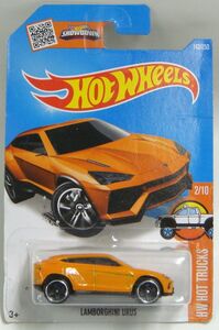 Hot Wheels　LAMBORGHINI URUS(オレンジ)※カードがヨレています