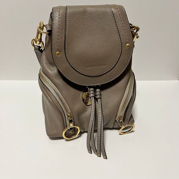 シーバイクロエ SeeByChloe 2way リュック オルガ ベージュ