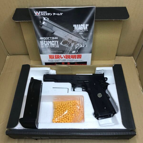 WA コルト MK IV ハイキャパシティ.45 マグナブローバックガスガン マガジン+取説+元箱 作動確認済 18歳以上用