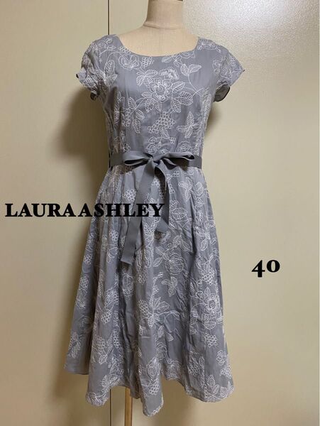LAURA ASHLEY 花柄ワンピース 40