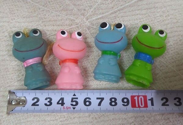 昭和レトロ コルゲンコーワ 指人形 カエル ケロちゃん ビンテージ 当時物 企業物 ソフビ レトロ