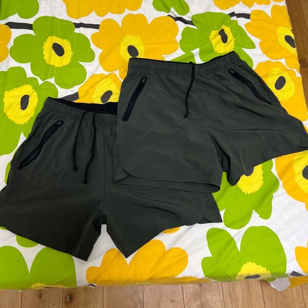 H&M ランニング ショートパンツ 2点まとめ サイズM 緑
