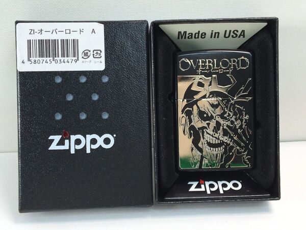 f1185 美品 ZIPPO ジッポー オイルライター アニメ オーバーロード アインズ アルベド 両面加工 彫刻 24年製