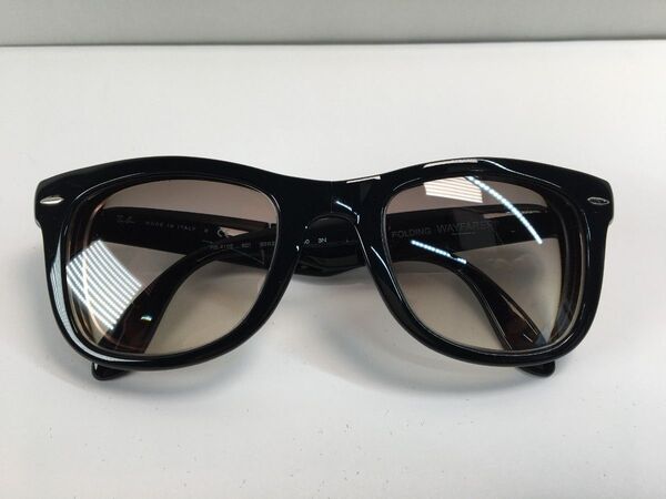 s1133 美品 レイバン RAY-BAN 折り畳みサングラス メガネ RB4105 WAYFARER ウェイファーラー 度入り