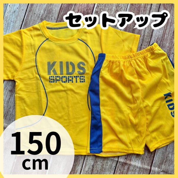 150cm キッズTシャツ ハーフパンツ セットアップ スポーツ 速乾 バスケ 上下セット ジュニア 練習 通気性 新品