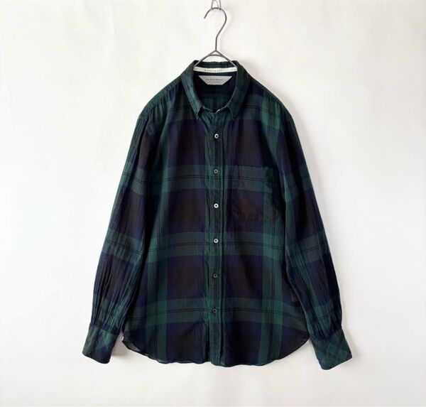 MARKAWARE マドラスチェック ボタンダウン シャツ ブラックウォッチ 1