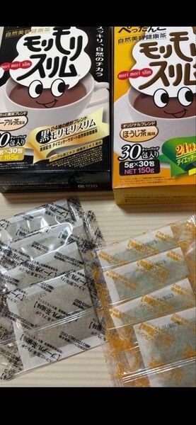 モリモリスリム ほうじ茶風味4とプーアル茶風味4