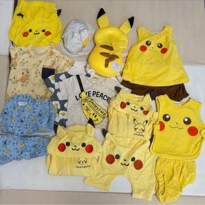 15点セット 夏セット まとめ売り 80サイズ 90サイズ ポケモン ピカチュウ モンポケ