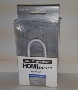 ★【未使用品・新品】エレコム Mini DisplayPort-HDMI変換アダプタ/ホワイト AD-MDPHDMIWH