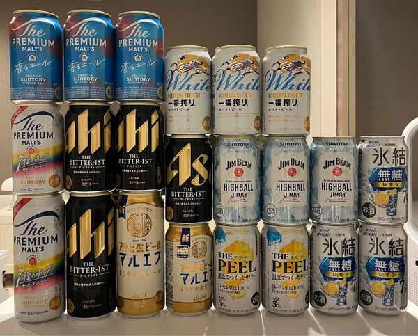 飲み比べバラエティセット 22本 350ml×19 500ml×3 ビール ハイボール チューハイ
