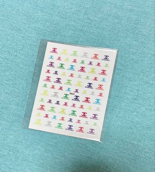 ネイルシール 人気 ロゴ マルチカラー
