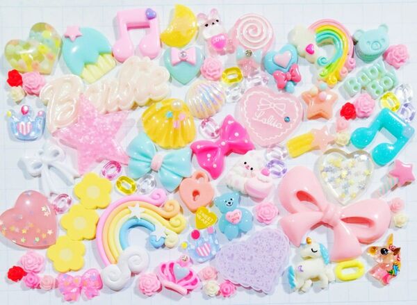 デコパーツ 98 ゆめかわ ピンク パステル まとめ売り