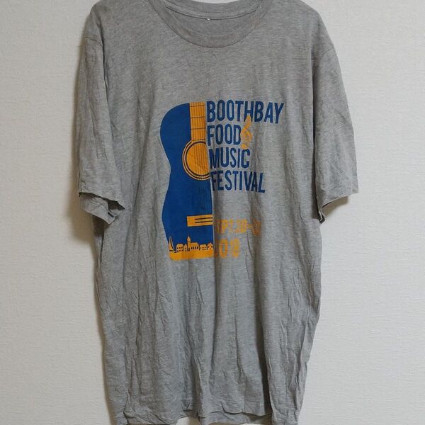 BOOTHBAY FOOD MUSIC FESTIVAL 2018 Tシャツ グレー Lサイズ相当ファッション