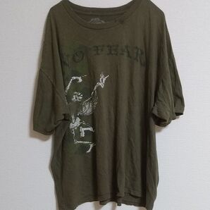 NO FEAR Tシャツ カーキ 古着採寸
