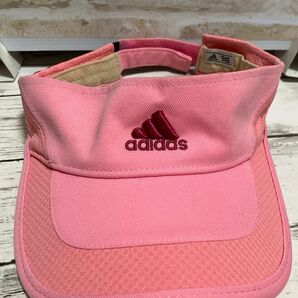 サンバイザー adidas ピンク