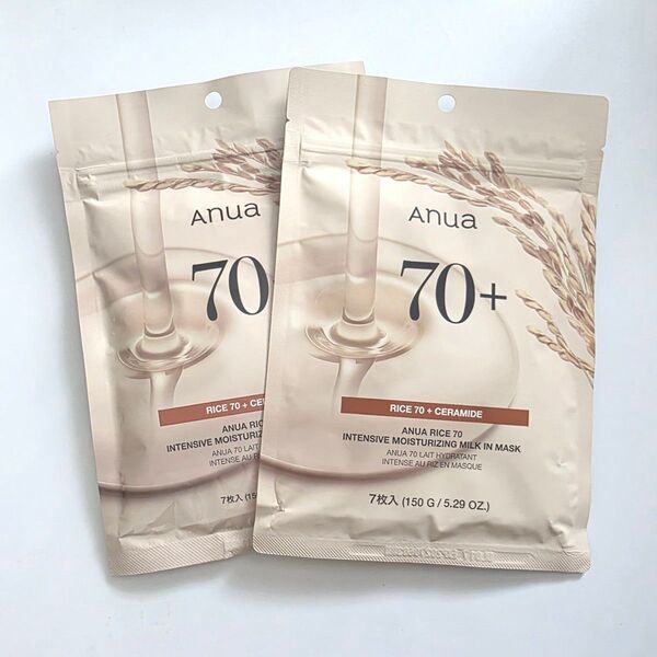 ANUA(アヌア) ライス70 発酵保湿マスクパック (7枚入り) 2袋セット