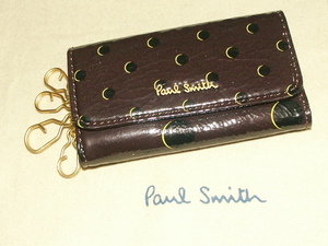 *440-③ new goods genuine article Paul Smith bar gun / dot pattern key case 