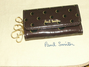 *440-⑦ new goods genuine article Paul Smith bar gun / dot pattern key case 