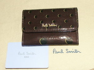 *441-③ new goods genuine article Paul Smith bar gun / dot pattern business card * ticket holder 