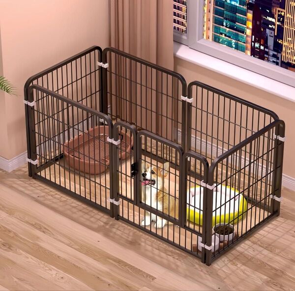 ペットサークル 犬ケージ ペットフェンス 犬サークル ドア付き 小型犬 猫用 ゲート 犬 サークル ケージ ペット